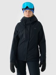 4F Kurtka narciarska membrana NeoDry 10000 damska - czarna XXL. Czarne kurtki narciarskie 4f, m, bez wzorów, z dzianiny, z kapturem, narciarskie. Za 599.99 zł.