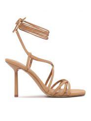 Aldo Sandały Talyia 14298565 Beżowy. Brązowe sandały Aldo, bez wzorów, ze skóry, bez obcasa, na szpilce, bez zapięcia. Za 399.99 zł.