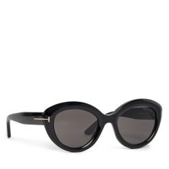 Okulary przeciwsłoneczne Tom Ford. Czarne okulary przeciwsłoneczne Tom Ford, bez wzorów. Za 1,889.00 zł.