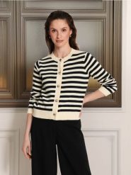 Kardigan w paski - wielobarwny. Kardigany Sinsay, l, bez wzorów, z bawełny. Za 59.99 zł.