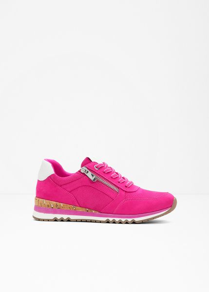 Sneakersy marki Marco Tozzi z zamkiem. Brązowe obuwie sportowe bonprix, bez zapięcia. Za 249.99 zł.