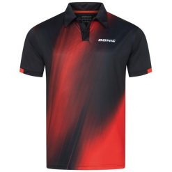 Polo Donic Fire. Czarne koszulki polo DONIC, bez wzorów, bez kołnierzyka, bez ramiączek. Za 205.50 zł.