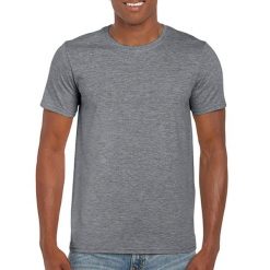 Koszulka Softstyle Dla Dorosłych Unisex. Szare bluzki GILDAN, s, bez wzorów, sportowe, bez kołnierzyka, bez ramiączek. Za 28.99 zł.