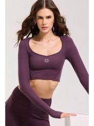 Onamaste Koszulka sportowa "Bluma" w kolorze fioletowym rozmiar: L/XL. Różowe koszulki sportowe Onamaste, bez wzorów, z materiału, bez ramiączek, outdoorowe. Za 121.99 zł.