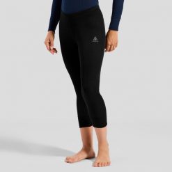 Legginsy damskie Odlo BL BOTTOM 3/4 ACTIVE WARM ECO. Czarne legginsy Odlo, xl, bez wzorów, krótkie. Za 182.99 zł.