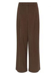 MOSS COPENHAGEN Spodnie "Henrika" w kolorze brązowym rozmiar: L. Brązowe spodnie materiałowe Moss Copenhagen, l, bez wzorów, z materiału, z podwyższonym stanem. Za 170.47 zł.