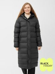 Derbe Płaszcz zimowy w kolorze czarnym rozmiar: 42. Czarne płaszcze Derbe, na zimę, bez wzorów, z puchu, bez kaptura. Za 588.81 zł.