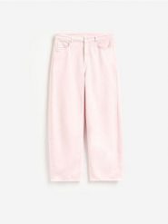 Jeansy straight fit - różowy. Czerwone jeansy Reserved, l, bez wzorów. Za 179.99 zł.
