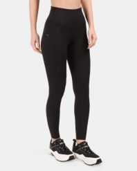 Damska legginsy Kilpi JAMILY-W. Czarne legginsy sportowe Kilpi, bez wzorów, z meshu, do biegania. Za 215.49 zł.