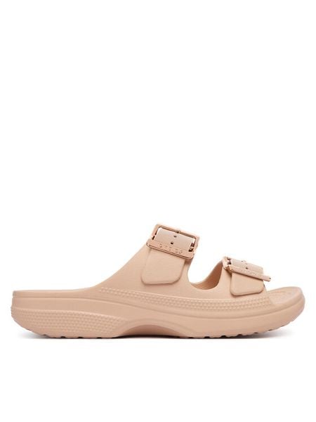 Crocs Klapki Saturday Metallic Buckle 213316 Różowy. Czerwone klapki Crocs, bez wzorów, z tworzywa sztucznego, bez obcasa. Za 169.99 zł.