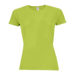 Koszulka Damska Sportowa Raglanowa. Zielone koszulki sportowe SOL'S, bez wzorów, bez ramiączek, trekkingowe. Za 45.99 zł.