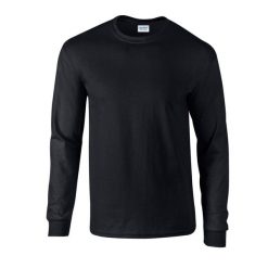 Ultra Bawełniana Koszulka Z Długim Rękawem Unisex Dla Dorosłych. Czarne bluzki GILDAN, xl, bez wzorów, z bawełny, sportowe, bez kołnierzyka, bez ramiączek. Za 60.99 zł.