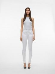 Vero Moda Dżinsy "Alia" - Skinny fit - w kolorze białym rozmiar: XS/L32. Białe jeansy Vero Moda, l, z aplikacjami. Za 52.79 zł.