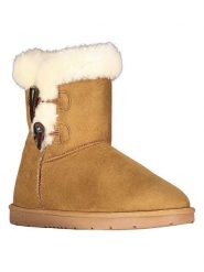 Geographical Norway Kozaki zimowe "Olady" w kolorze jasnobrązowym rozmiar: 37. Brązowe kozaki Geographical Norway, na zimę, z futra, bez obcasa, bez zapięcia. Za 130.99 zł.