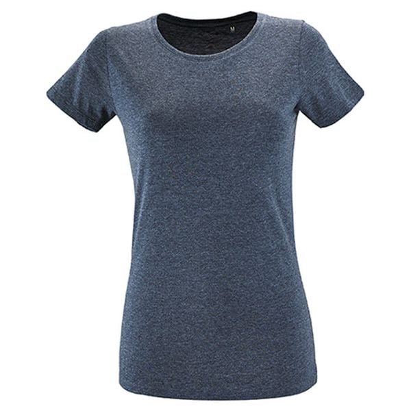 Koszulka Damska Regent Z Polibawełny Z Okrągłym Dekoltem I Dopasowanym Krojem. Szare bluzki SOL'S, l, bez wzorów, sportowe, bez kołnierzyka, bez ramiączek. Za 38.99 zł.