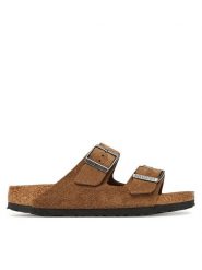 Birkenstock Klapki Arizona Sfb 1030865 Brązowy. Brązowe klapki Birkenstock, bez wzorów, ze skóry, bez obcasa. Za 589.99 zł.