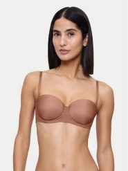 Triumph Biustonosz bardotka Signature Sheer 10224861 Brązowy. Brązowe biustonosze Triumph, bez wzorów, z syntetyku. Za 189.99 zł.