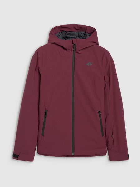 4F Kurtka narciarska membrana 5000 damska - burgundowa XS. Czerwone kurtki narciarskie 4f, xs, bez wzorów, z materiału, bez kaptura, narciarskie. Za 349.99 zł.