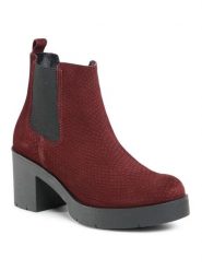 Lasocki Botki RST-CARMEN-02 Bordowy. Czerwone botki Lasocki, bez wzorów, ze skóry, bez obcasa, na słupku, bez zapięcia. Za 111.99 zł.