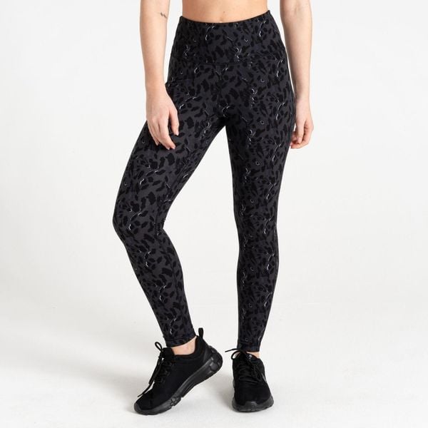 Damskie legginsy Dare 2B Influential. Czarne legginsy Dare 2b, bez wzorów, z elastanu. Za 109.85 zł.