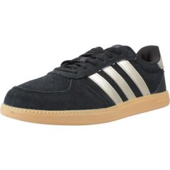 Kapcie ADIDAS BREAKNET SLEEK Czarny. Czarne obuwie domowe Adidas, bez wzorów, z tkaniny, bez zapięcia. Za 217.00 zł.