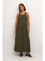 Kaffe Sukienka w kolorze khaki rozmiar: M. Brązowe sukienki Kaffe, m, bez wzorów, z bawełny, sportowe, bez kołnierzyka, bez ramiączek, maxi, sportowe. Za 114.45 zł.