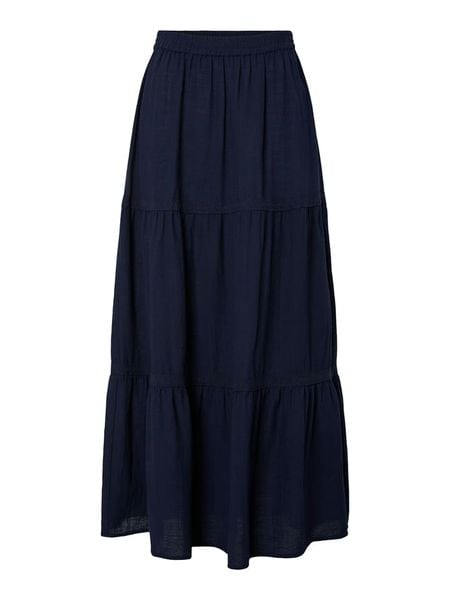 Pieces Spódnica w kolorze granatowym rozmiar: XL. Niebieskie spódnice Pieces, na co dzień, xl, bez wzorów, z bawełny, maxi, proste. Za 109.95 zł.