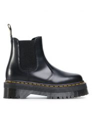 Dr. Martens Sztyblety 2976 Quad 24687001 Czarny. Czarne botki Dr. Martens, bez wzorów, ze skóry, bez obcasa, na płaskiej podeszwie, bez zapięcia. Za 519.99 zł.