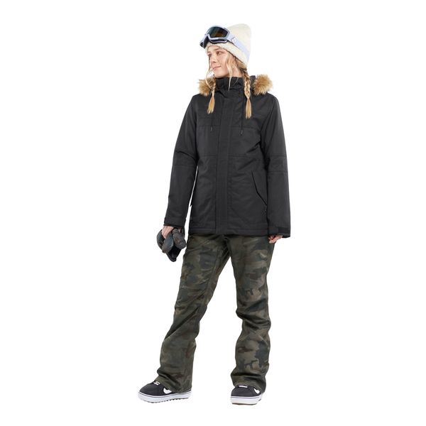 Kurtka snowboardowa damska Volcom Fawn Ins. Czarne kurtki narciarskie Volcom, s, bez wzorów, bez kaptura, narciarskie. W wyprzedaży za 944.35 zł.