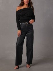 LA Angels Bluzka w kolorze czarnym rozmiar: S. Czarne bluzki LA Angels, s, bez wzorów, bez kołnierzyka, bez ramiączek. Za 126.99 zł.