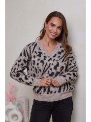 Soft Cashmere Sweter w kolorze szaro-czarnym rozmiar: 34/36. Szare swetry Soft Cashmere, bez wzorów, z kaszmiru, bez ramiączek. Za 138.21 zł.