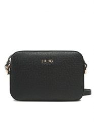 Liu Jo Torebka S Crossbody AXX012 E0087 Czarny. Czarne listonoszki Liu Jo, bez wzorów, ze skóry, bez dodatków. Za 319.99 zł.