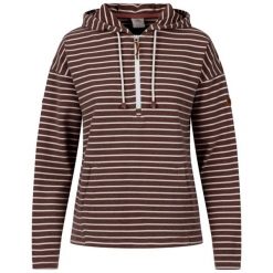 Trespass Softly - Damska codzienna bluza z kapturem w kolorze kasztanowym. Brązowe bluzy Trespass, bez wzorów, z kapturem. Za 300.99 zł.
