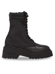 Tommy Jeans Trzewiki Tjw Lace Up Padded Boot EN0EN02405 Czarny. Czarne botki Tommy Jeans, bez wzorów, z jeansu, bez obcasa, na słupku, bez zapięcia. Za 679.99 zł.