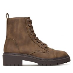 Botki Aldo. Brązowe botki Aldo, bez wzorów, bez obcasa, na płaskiej podeszwie, bez zapięcia. Za 489.99 zł.