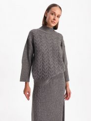 BGN Sweter w kolorze szarym rozmiar: 36. Szare swetry BGN, bez wzorów, ze splotem, bez ramiączek. Za 149.31 zł.
