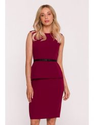 Stylove Sukienka w kolorze bordowym rozmiar: XL. Czerwone sukienki Stylove, xl, bez wzorów, z tkaniny, bez kołnierzyka, bez ramiączek, mini. Za 279.99 zł.