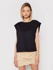 Remain Bluzka Verona Ss O-Neck RM494 Czarny Regular Fit. Czarne bluzki Remain, bez wzorów, z bawełny, bez kołnierzyka, bez ramiączek. Za 649.99 zł.