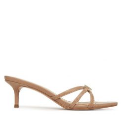Klapki TWINSET. Brązowe klapki Twinset, bez wzorów, bez obcasa. Za 589.99 zł.