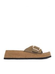 Lasocki Klapki CEO-W24Q19601-01 Khaki. Brązowe klapki Lasocki, bez wzorów, ze skóry, bez obcasa. Za 169.99 zł.
