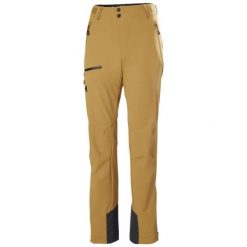 Spodnie damskie Helly Hansen Odin Muninn 2.0. Brązowe spodnie narciarskie Helly Hansen, m, bez wzorów, z elastanu, trekkingowe. Za 617.40 zł.