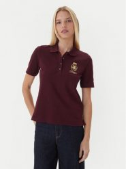 Tommy Hilfiger Polo Gold Crest WW0WW47315 Bordowy Regular Fit. Czerwone koszulki polo TOMMY HILFIGER, xl, bez wzorów, z bawełny, bez kołnierzyka, bez ramiączek. Za 429.99 zł.