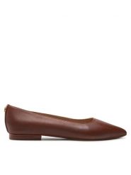 LAUREN RALPH LAUREN Baleriny Londyn 802862706002 Brązowy. Brązowe baleriny Lauren Ralph Lauren, bez wzorów, ze skóry, bez obcasa. Za 599.99 zł.