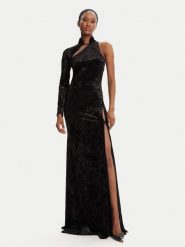 Versace Jeans Couture Sukienka wieczorowa 79HAO910 J0193 Czarny Slim Fit. Czarne sukienki Versace Jeans Couture, bez wzorów, z jeansu, wizytowe, bez kołnierzyka, bez ramiączek. Za 2,259.00 zł.