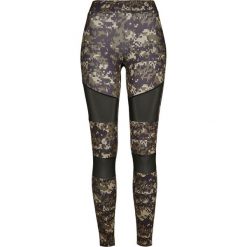 Damskie legginsy Urban Classics camo tech mesh. Brązowe legginsy Urban Classics, bez wzorów, z meshu. Za 160.50 zł.