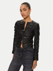 PINKO Kurtka skórzana Giasone 102993 A1KC Czarny Regular Fit. Czarne kurtki Pinko, l, bez wzorów, ze skóry, bez kaptura. Za 1,219.00 zł.