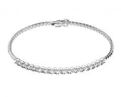 Bransoletka z białego złota z brylantami - 18 cm - 0,34 ct - próba 585. Białe bransoletki Apart, z brylantem, złote. Za 8,990.00 zł.