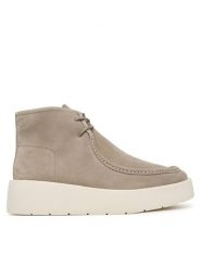Calvin Klein Trzewiki Flatf Lace Up Apr Cut Boot HW0HW03273 Beżowy. Brązowe botki Calvin Klein, bez wzorów, ze skóry, bez obcasa, na płaskiej podeszwie, bez zapięcia. Za 699.99 zł.