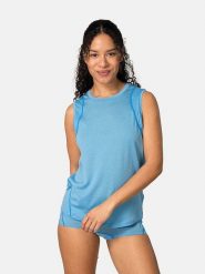 KARI TRAA Top sportowy "Embla" w kolorze błękitnym rozmiar: XL. Niebieskie koszulki sportowe Kari Traa, bez wzorów, z wełny, bez ramiączek, outdoorowe. Za 165.99 zł.