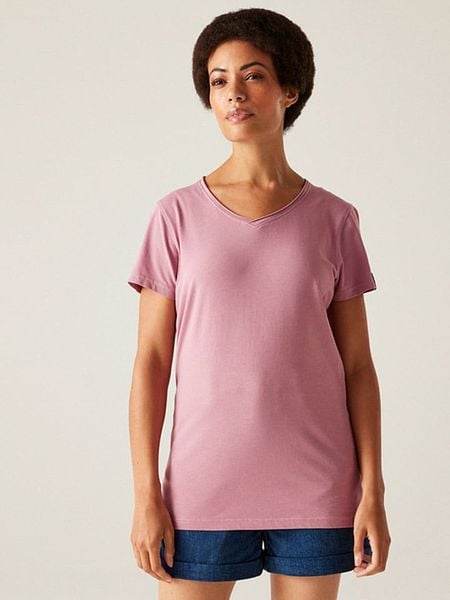 Regatta Koszulka "Elkie" w kolorze jasnoróżowym rozmiar: 38. Różowe bluzki Regatta, bez wzorów, bez kołnierzyka, bez ramiączek. Za 43.68 zł.